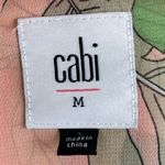 CAbi 5351 Tropical Sleeveless Monstera Leaf Print Blouse Size Medium Peachy Pink Photo 4