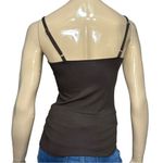 Only Hearts Women’s Size M Dark Brown Lace Front Adjustable Strap Camisole Top Photo 2