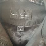 Nicole Miller Women's Black Basic Jacket Size L Zip-Up Classic Collar Photo 2
