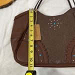 Canyon Sky Southwestern Style handbag faux leather with turquoise & silver studs Brown Photo 9