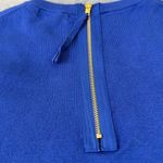 Premise  Blue Short Sleeve Crew Neck Stretch Knit Casual Sweater Size Medium Photo 4