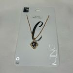 Icing Antiqued Medallion Initial C Pendant Necklace Gold Photo 1