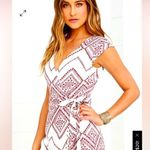 Moon River  nwot romantics burgundy & white printed romper $80 boho holiday wrap Photo 1