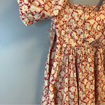 Free People Dress Red & Cream Floral She’s a Dream Midi Dress Sz 4 NWOT *READ* Photo 5