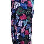 Dress Works Sleeveless Tank Dress Colorful Flip Flops Print XL Black Photo 0
