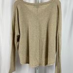 Urban Outfitters  Out From Under Medium Waffle Knit Oatmeal Boxy V Neck Sweater Photo 1