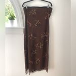 Urban Outfitters  UO Samara Mesh Strapless Midi Dress XL Brown Floral Whimsigoth Photo 8