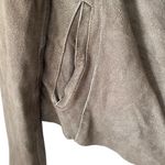 Freaky National Leather Cotton Lined Moto Biker Jacket Brown size small Photo 1