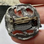 Signed Birds & Blooms 1999 Pewter Silver Tone Brooch Pin Cardinal Bird Photo 6