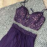 Faviana Favianna 96551 Two Piece Purple Prom Dress Size 2 Photo 3