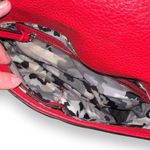 Nine West  Womens Purse Handbag Shoulder Bag Crossbody Red Black Zipper Accent Photo 7