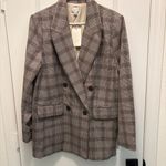 A New Day  Plaid Double Breasted Boxy Fit Blazer Fully Lined Size Medium NWT Photo 3