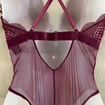 Victoria’s Secret Burgundy Bodysuit Lingerie L Red Size L Photo 5