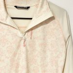 Skogstad Size 36 Cream Floral Print Lightweight Quarter Zip Long Sleeve Top‎ Pink Photo 1
