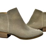 Lucky Brand Breona Tan Suede Laser Cut Booties Size 8 Photo 7