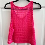 PINK - Victoria's Secret Victoria’s Secret PINK Hot Pink Crochet Tank Top Women’s XS Photo 1