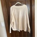 Free People We The Free Womens Ivory Large Pullover Sweater Button Detail Photo 13