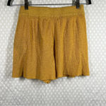 Free People Free‎ People Beach Yellow Ribbed Knit High Rise Shorts Photo 3