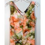 Anthony Original Coral Green Floral Chiffon Overlay Maxi Dress Size Small Photo 4