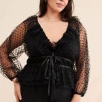 4S13NNA 4SI3NNA Anthropologie Chantria Polka Dot Top Photo 0