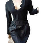 ZARA  Faux Leather Mini Skirt‎ With Side Pockets Size M Photo 0