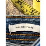 Forever 21  High Rise Flare Size 26 Blue Denim‎ Retro Stitching Cowgirl Hippie Photo 3