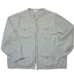 J.Crew NWT Odette Sweater Lady Jacket in Heather Gray Knit Cardigan S $168 Photo 0