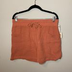 Magaschoni  Coral Brushed Textured Cotton Shorts Sz Large Photo 2