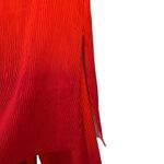 Andrea Iyamah ‎ Atti Ombre Plisse Two-Piece Set Straight-Leg Pants Top Red Small Photo 7