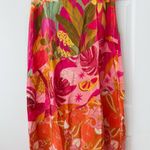 Farm Rio Satin Slip A-Line Floral Maxi Skirt, Size S Photo 5
