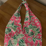 Lilly Pulitzer  vintage white label tie halter top butterfly printed size 4 Photo 0