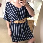 Madewell  Striped Navy/Cream "Plaza" Pullover Sheath Dress Photo 3