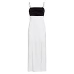 Alice + Olivia NWT Lilita Black & White Satin Maxi Slip Dress Size 4 Photo 2