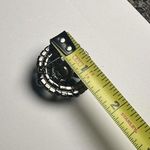 Prong Set Rhinestone Blue & Green Gunmetal Tone Round Brooch Pin Photo 6