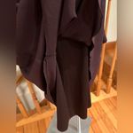 Tadashi  Collection Brown Shell 100% Silk Chiffon V-Neck Twist Front Sz 12 Photo 9