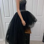 Goth High Low Tulle Corset Rhinestone Dress Black Size 4 Photo 2