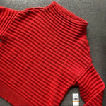 COURT & ROWE Red Mock Neck Sweater with Polka Dots Small NWT Photo 3