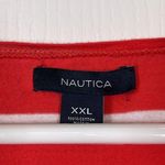 Nautica Plus Size  Red Orange White 3/4 Sleeve V-Neck Shirt Blouse Size XXL EUC Photo 5