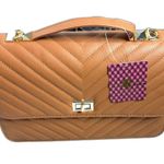 ALFA BAGS Classic Quilted Tan Shoulder Crossbody Red Lined Purse Chain Strap NEW Photo 12