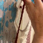 Loft  Mexican Theme Cotton Lined Ivory & Maroon Embroidered P LG  Dress.     1834 Photo 1