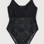 H&M Black Lace Bodysuit Photo 0