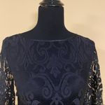 Laundry by Shelli Segal 🛍️ Black Mid Sleeve Lace Mini Dress Size 2 Photo 3