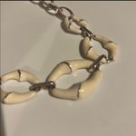 Croft & Barrow  Winter White‎ and Silver Link Necklace NWT Photo 3