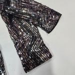 Michael Costello  Leanne Mini Dress in Metallic Silver XS Photo 7