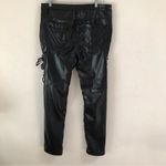 Unbranded black faux leather lace up Moto pants 36* Black Size undefined Photo 2
