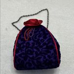Chic Red and Purple Clutch with Chain Strap Photo 1