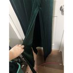 Windsor Woman’s Medium Green Plung Neck Velvet Maxi Dress Criss Cross Open Back Photo 9