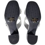 Adrienne Vittadini ADRIENNE‎ VITTADINI Women's Silver Embellished Clear Strap Block Heel Mules 9.5 Photo 5