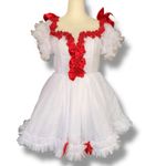 Sugar Thrillz Winter Rose White Tulle Coquette Dress Red Bows Valentine Babydoll Size M Photo 1