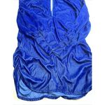 ASOS  Royal Blue Velvet Long Sleeve Cut Out Long Blouse Size 4‎ NWT Photo 3